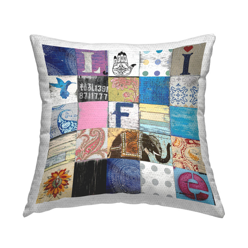 Checkered Outdoor Throw Pillow