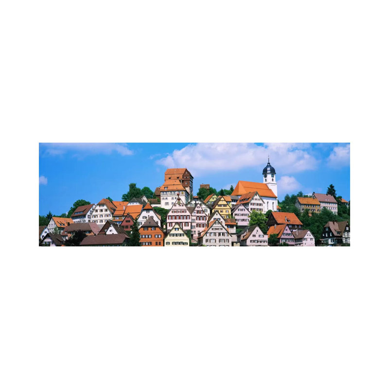 Buildings On A Hill, Altensteig, Black Forest, Germany - Wrapped Canvas Panoramic Print, 182.88 cm H x 60.96 cm W