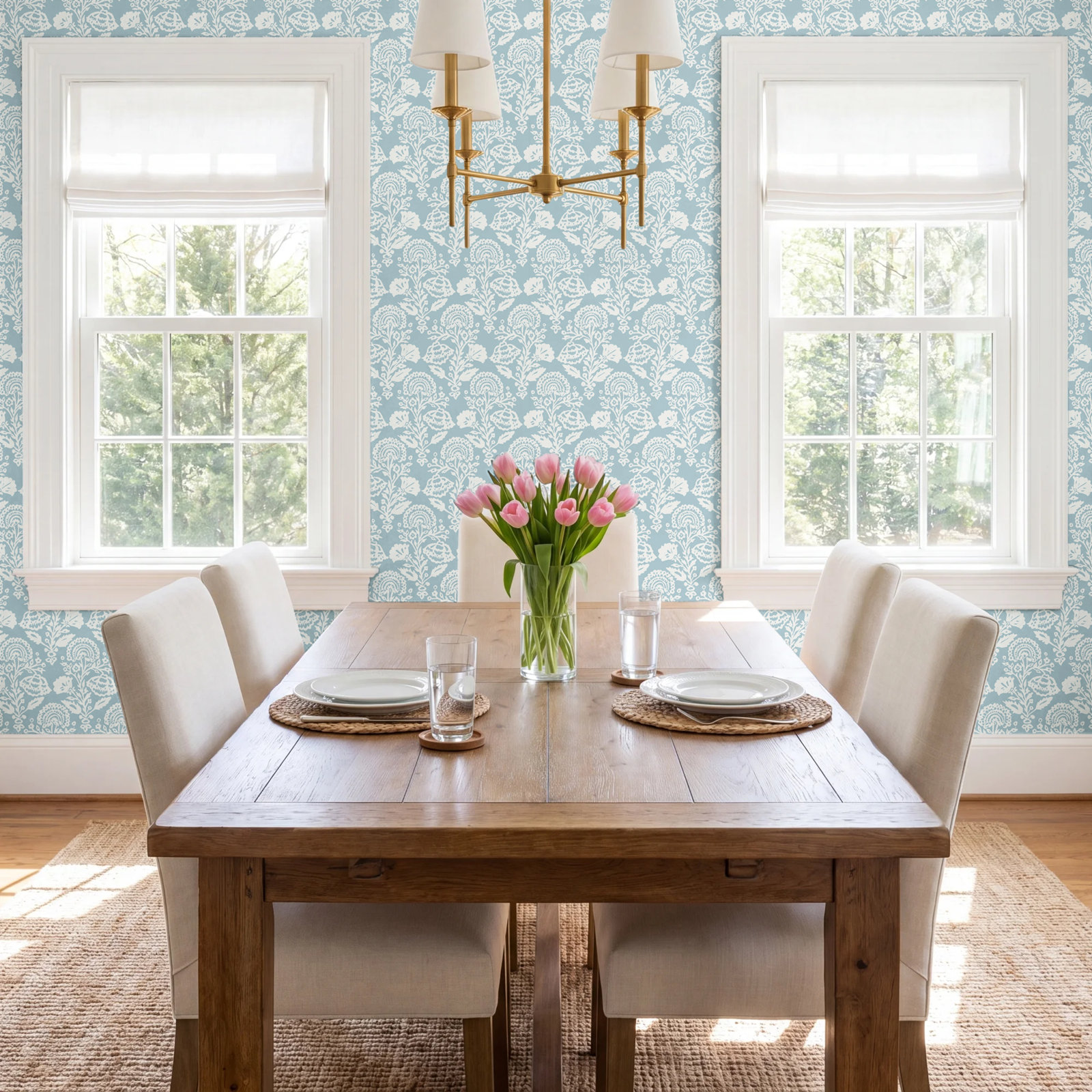 Kalaila Self-Adhesive Wallpaper Roll, Blue