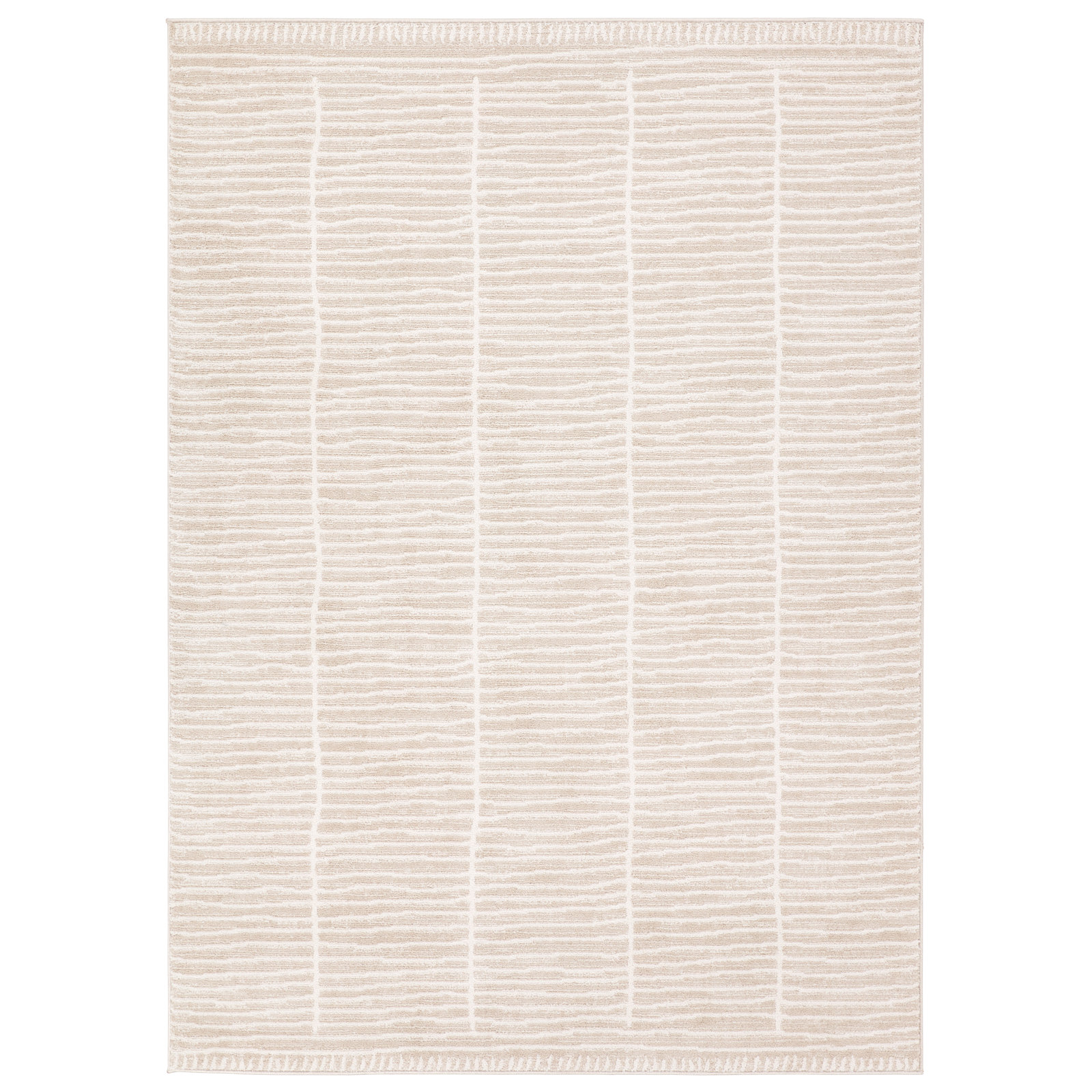 Vibe by Union Rustic Loehrke Powerloomed Stripes Tan/Taupe Area Rug, Rectangle 9'6" x 13'6"