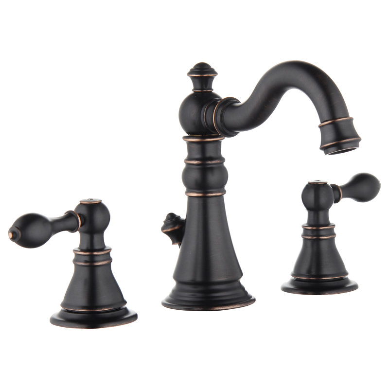 Derengge Two Handle 8 Inch Widespread Bathroom Faucet, Oil Rubbed Bronze