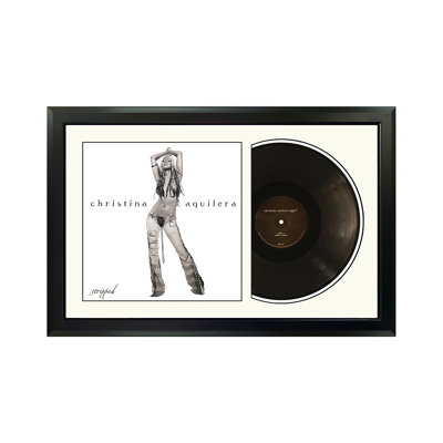 Christina Aguilera Stripped Framed Record with Mat