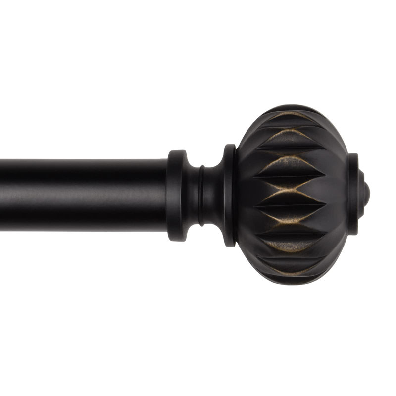 Dennielle Matte Black Curtain Track/Rail