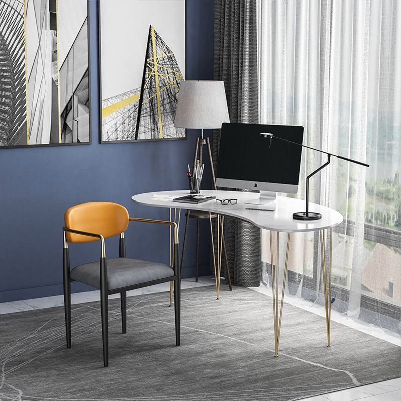 Bureau d'écriture d'étudiant en forme de dalle moderne, H 29,53 po x l 55,12 po x P 27,56 po