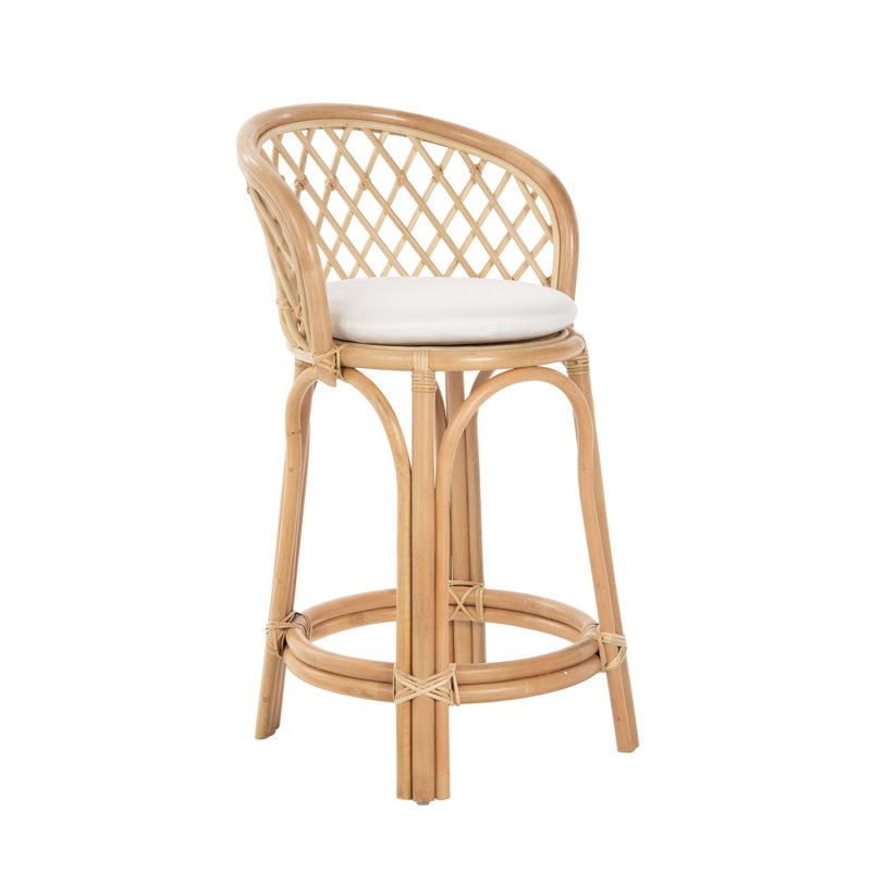 Tabouret de bar et de comptoir Sandi, Tabouret de comptoir (siège d'une hauteur de 26 p, Naturel