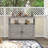 Wooden Patio Bar Table With Storage, Kitchen Island And Buffet Sideboard For Indoor & Outdoor-1581404908