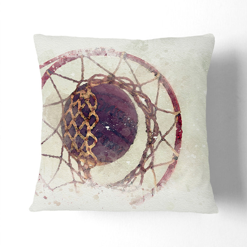 Square Cushion, 40cm H x 40cm W x 15cm D, White