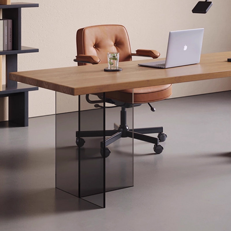 Grand bureau en bois de frêne de qualité créative, H 28,74 po x l 78,74 po x P 31,49 po