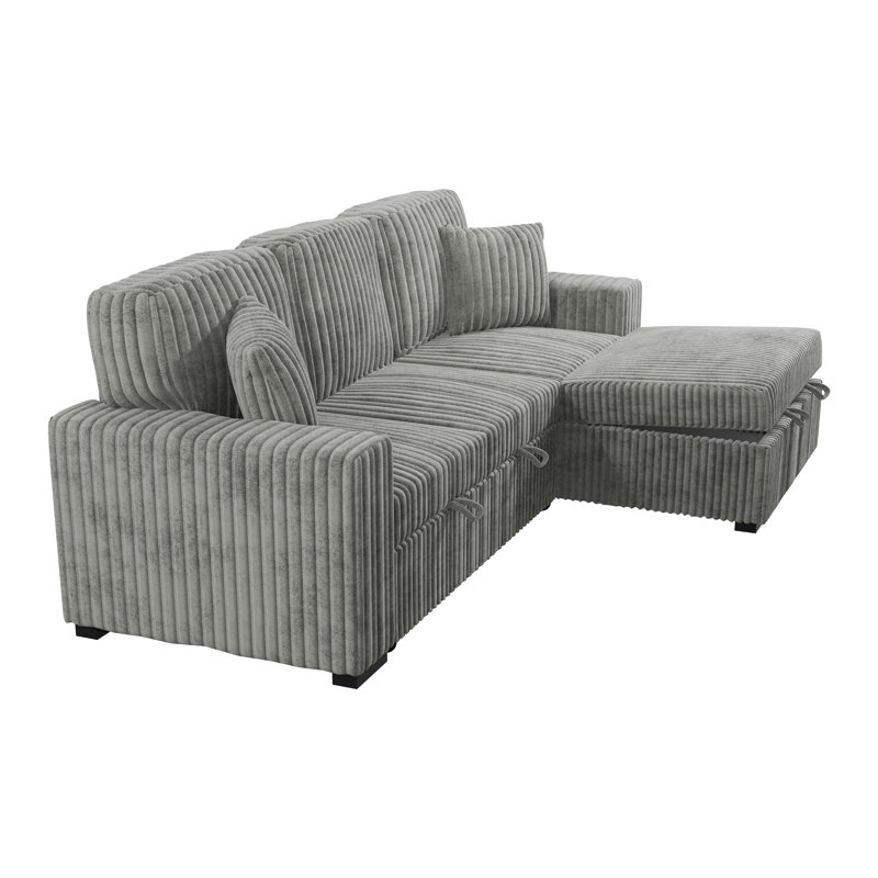 2-Piece Convertible Sectional, Smoke