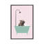Hippopotame dans une baignoire, art encadré-49839970-49839965
