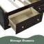 Structure de lit plateforme en bois avec 6 tiroirs-1843980950