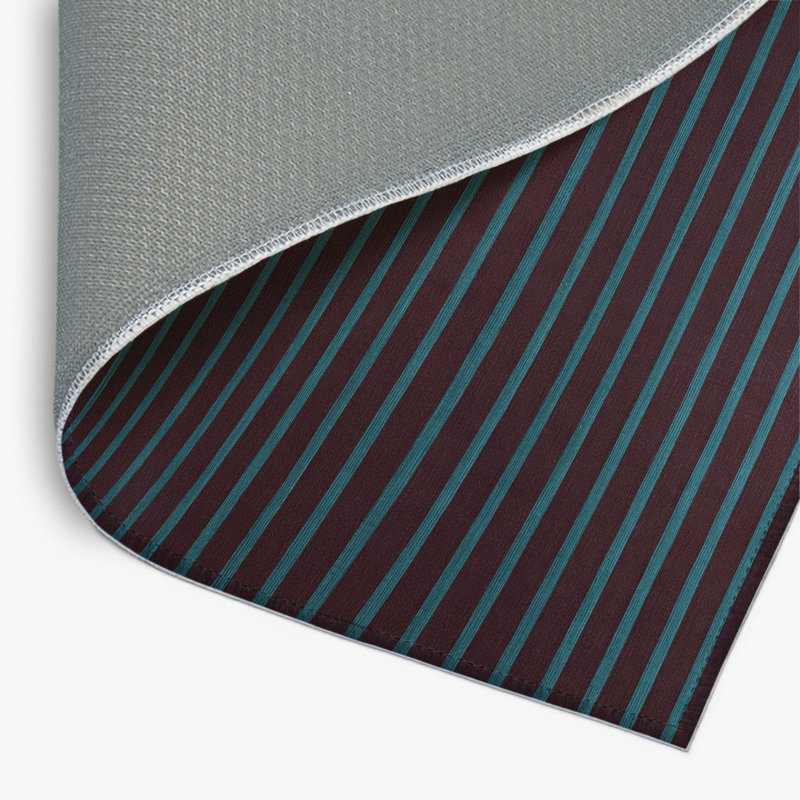 Tapis intérieur / extérieur brun HorizontalStripes, Rectangulaire 8 pi x 10 pi