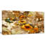 Fleurs jaunes sur fond brun - impression sur toile tendue-19408466