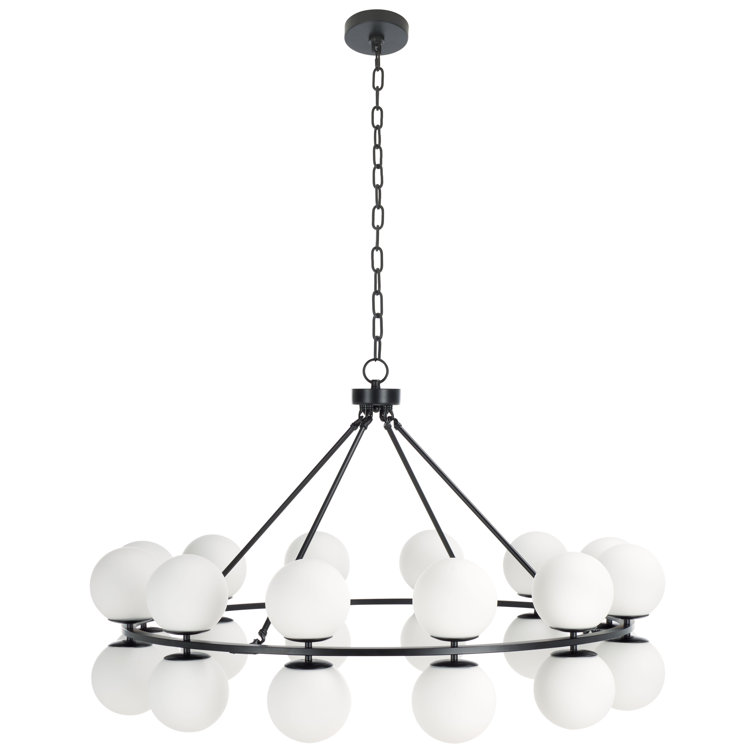 Lustre en roue de chariot à intensité variable 24 lumières Delmy