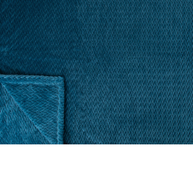 Couverture décorative légère et luxueuse, 60 po x 80 po, Bleu
