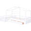Lit plateforme simple avec 3 tiroirs, blanc - Construction solide et style-1379554102