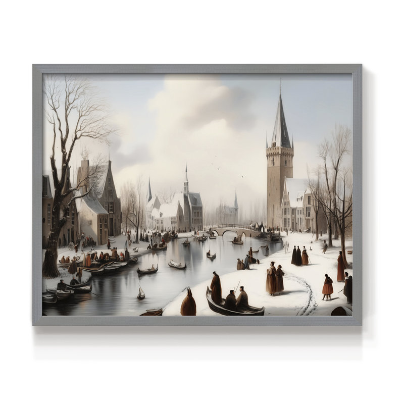 Chirstmas Art-CML -Framed Print - Restickable, Gris, H 22 po x l 28 po