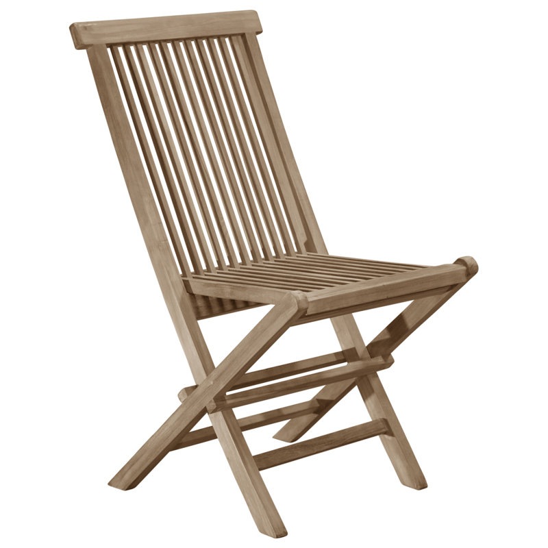 Baek Foldable Outdoor Patio Dining Side Chair with Cushion