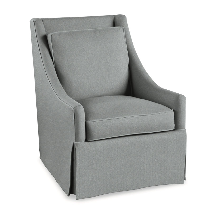 Teagan Upholstered Slipcovered Armchair, Light Blue Performance Fabric; 0851-55