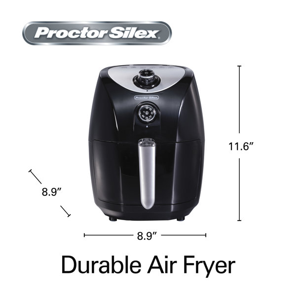 c&g outdoors 4.8qt Compact Air Fryer, Non Stick Frying Basket, Small Manual Air  Fryer With Timer Knob And Temperature Knob, Black