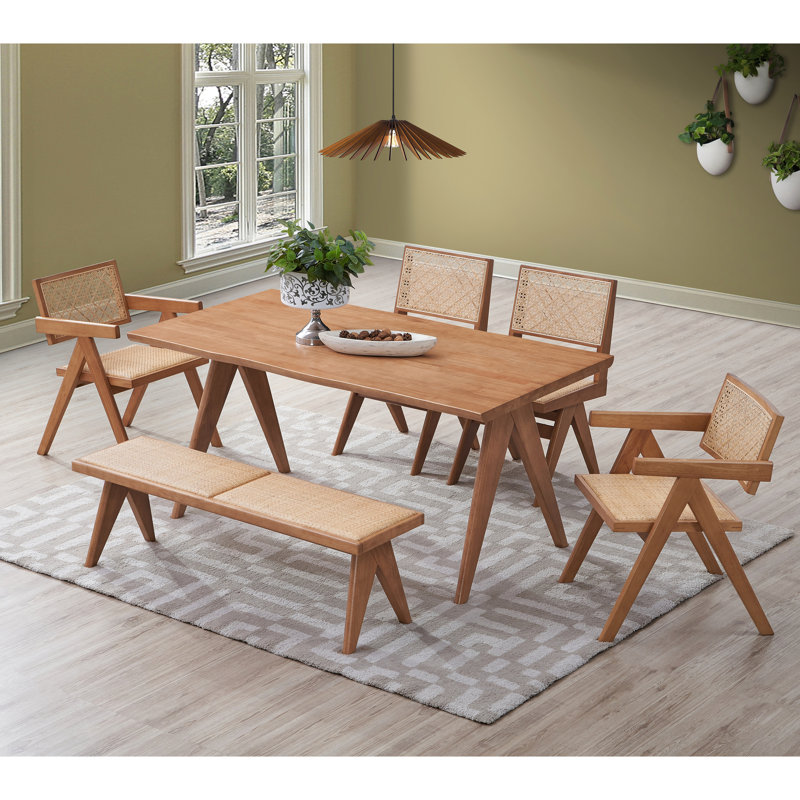 Chaise d'appoint beige et naturelle pour la salle à manger - 2 chaises de style Mid-Century moderne, espace avec 2 dossiers légèrement incurvés et sièges naturels et élégants