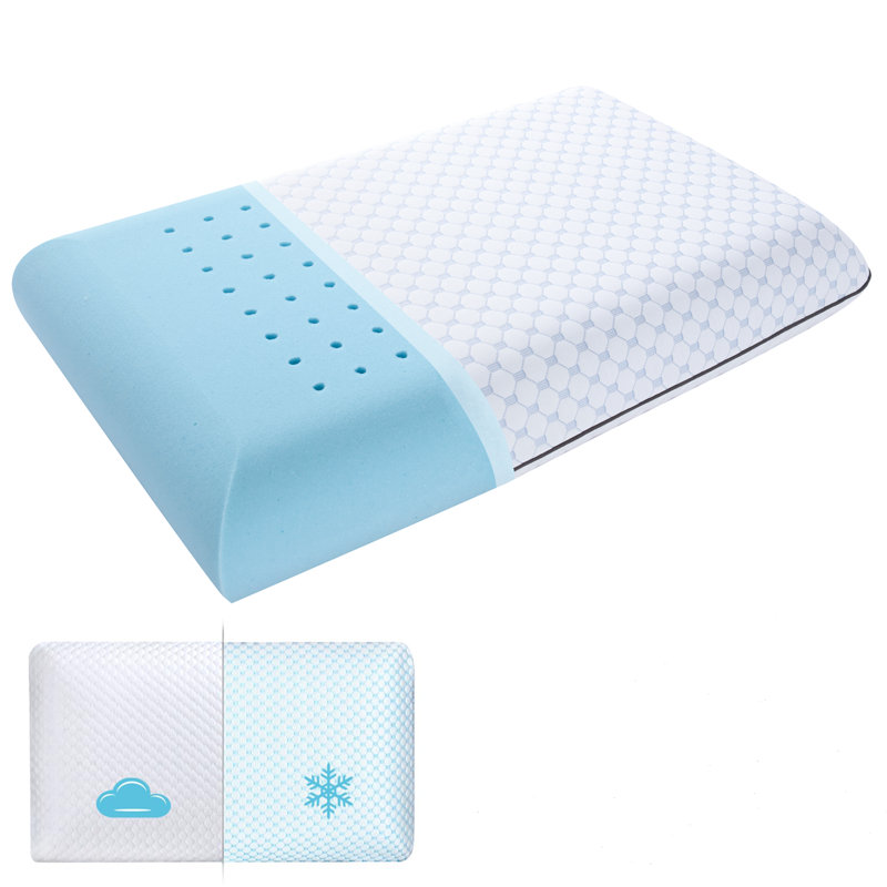 Oreiller rafraîchissant en mousse viscoélastique Alena, Coussin de camping: 16 po x 18 po