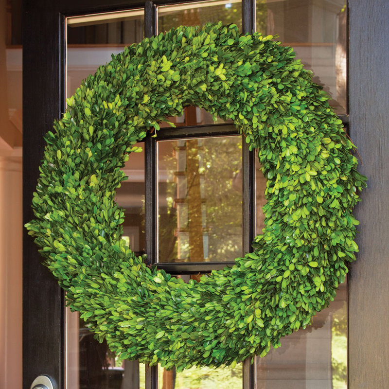 Boxwood Wreath, 30" H x 31" W x 7" D