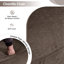 Fauteuils inclinables chauffants à massage, fauteuil moderne réglable en chenille pour la maison