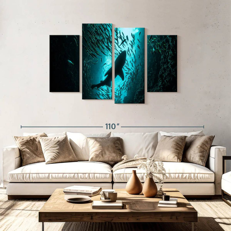 Shark Depth, 48" H x 75" W