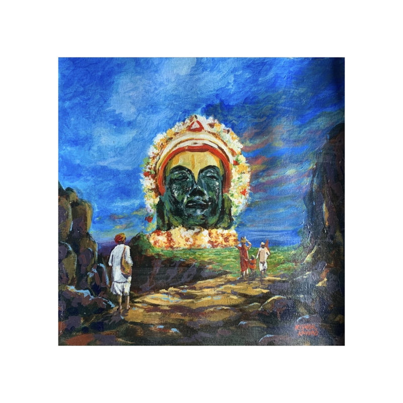 Les dévots de Lord Vitthal | Acrylique sur toile | Par Kishore Kawad