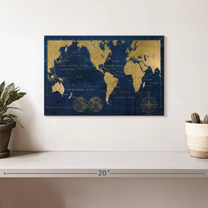 Carte du monde Aligo, H 8 po x l 12 po