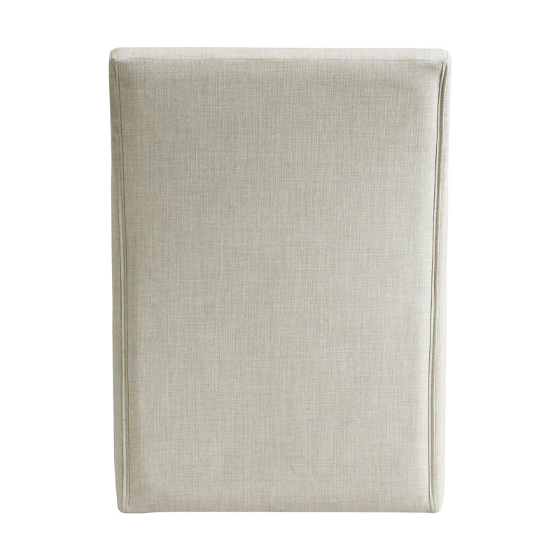 Transitional Gray Upholstered Wood Arm Chair with Casters
