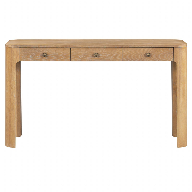 Console rustique avec coins arrondis, Naturel