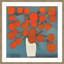 «Abstract Orange Flowers» par Elena Ray, impression sur bois encadrée-1230857079-1230857076