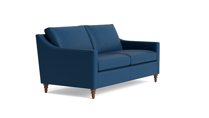Vera Loveseat (70"), Brown, Walnut Finish (Angled)