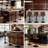 Double-Layer Upholstered Swivel Adjustable Height Bar Stool (Set of 3)-2069916370-2069916367