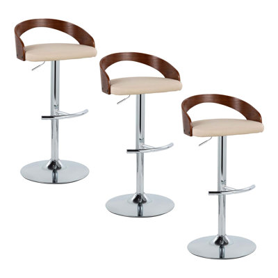 Ensemble de tabourets de bar réglables avec repose-pieds arrondi
