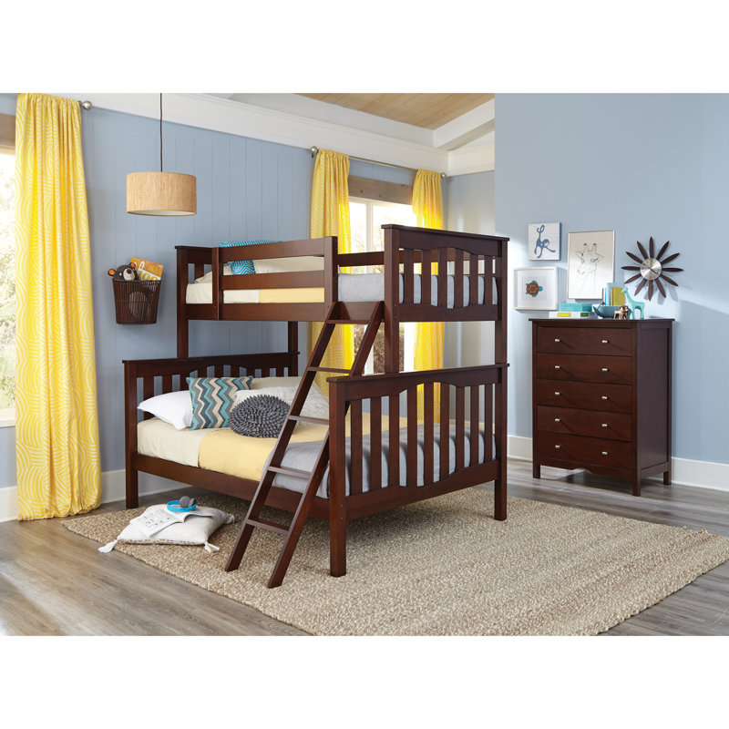 Edington Kids Twin Over Full Bunk Bed, Coffee