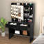 Breasha Black Dressing Table with Mirror