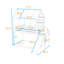 Lit superposé double sur lit double avec glissoire et tablettes Playhouse-107756927