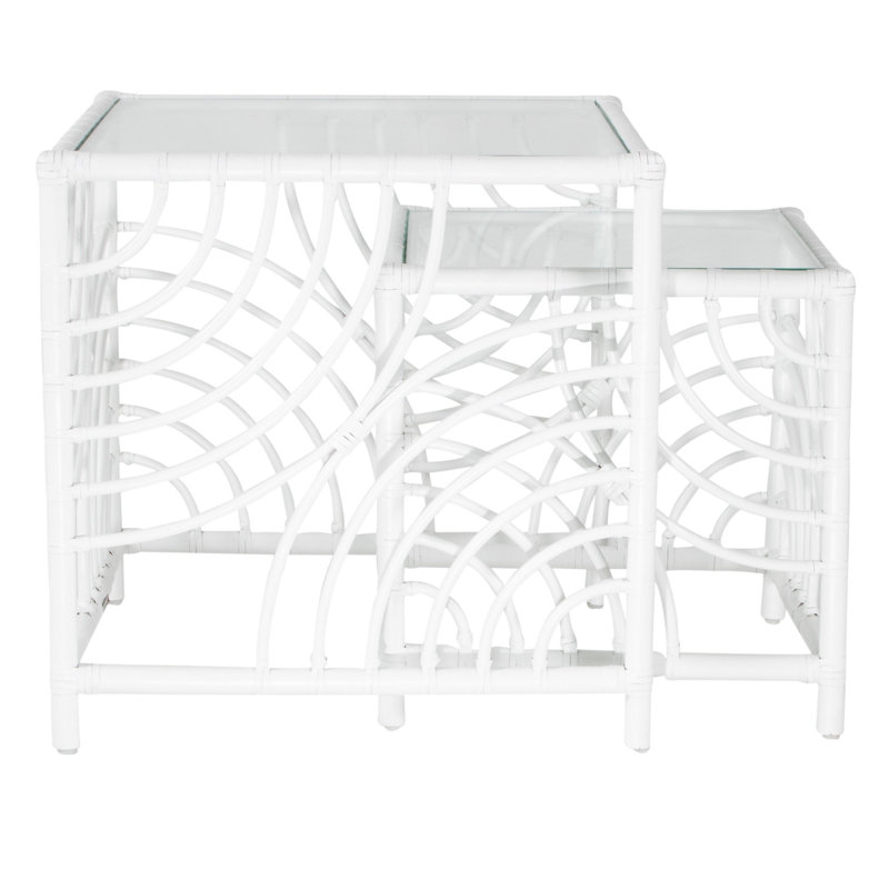 Tables gigognes 2 pièces  Swirl, Blanc