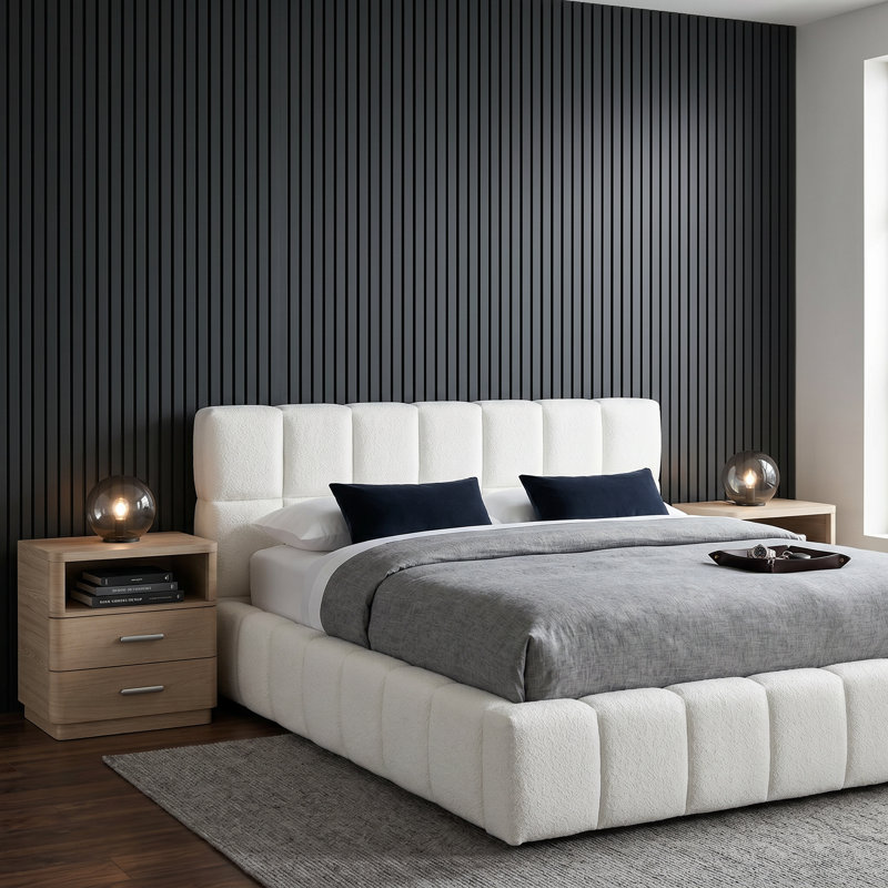 Nomad 3 Piece King Bedroom Set, Queen, 3 Pcs: Bed, 2 Nightstands