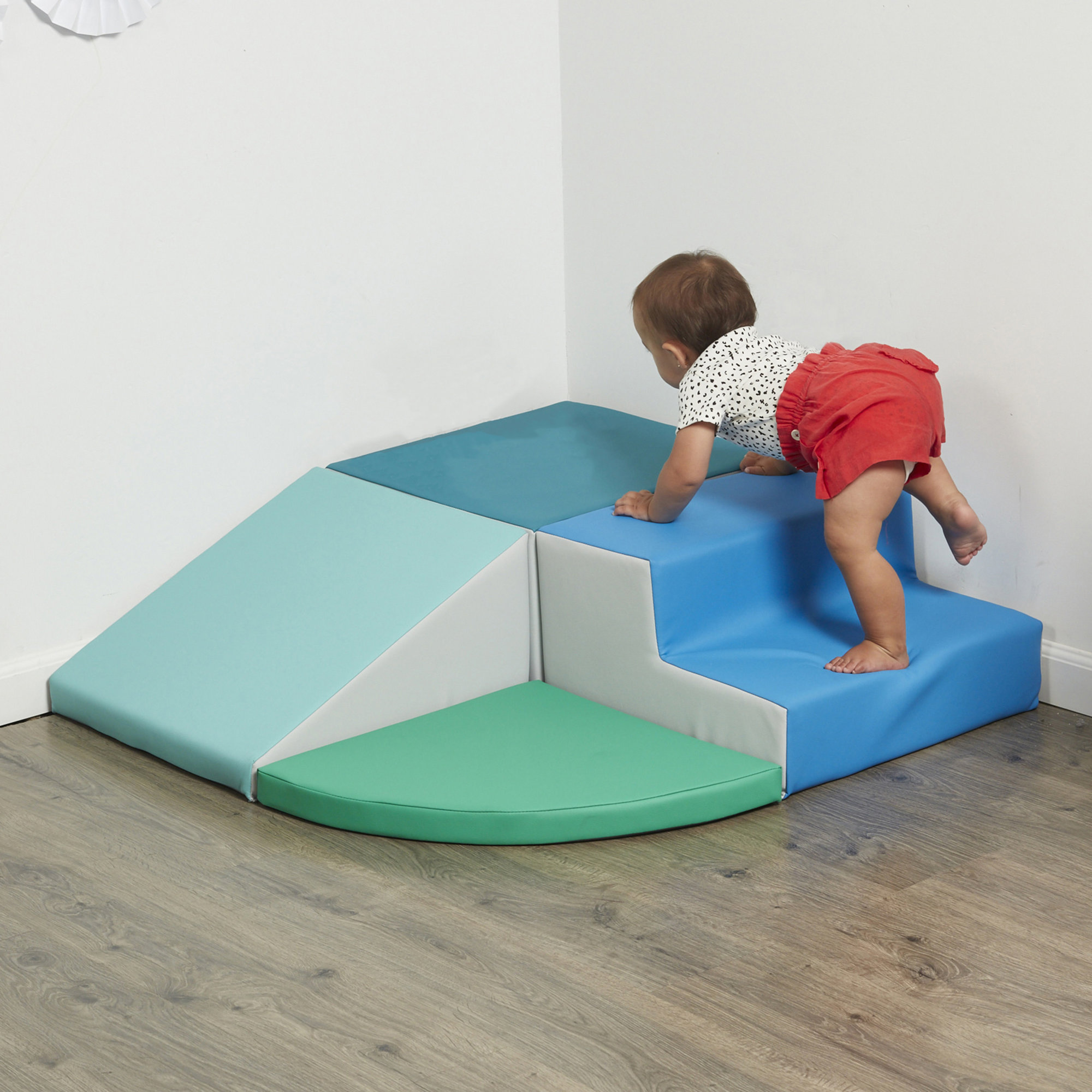 SoftScape Toddler Playtime Corner Climber, Contemporary Green