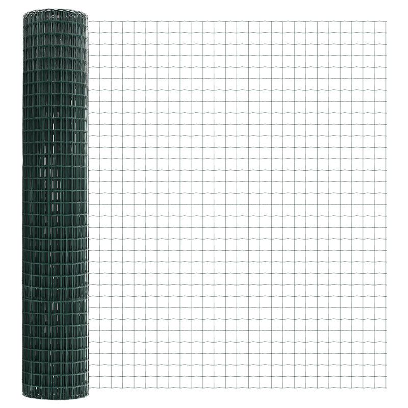 Galvanised Steel Border Fencing, 140 x 1000 x 0.2 cm, Green