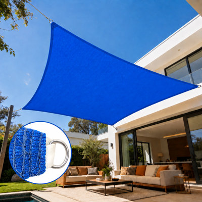 Amgo Square Sun Shade Sail with Hardware Kit