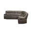 Canapé modulaire inclinable manuel en simili cuir Tavin avec console porte-gobelet