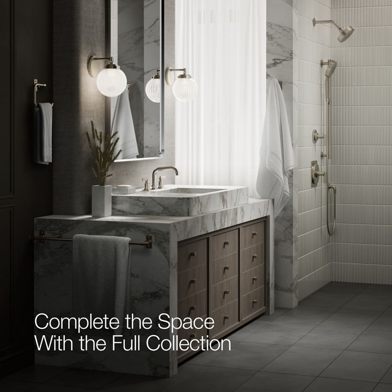 Castia by Studio McGee Widespread Bathroom Sink Faucet 1.0 GPM, Vibrant Brushed Nickel
