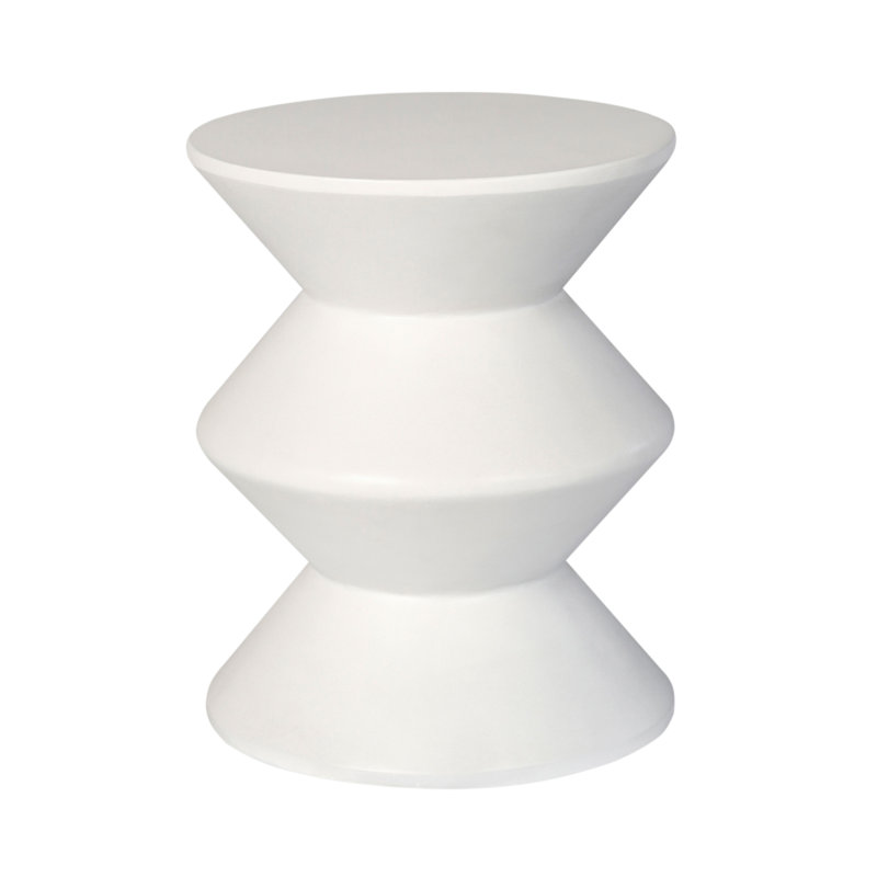 Table d'appoint Isiah, Blanc