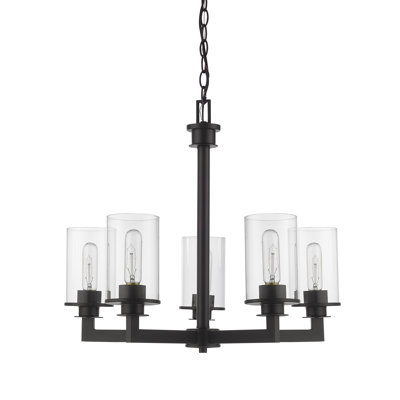 Lustre classique à 5 lumières à abat-jour Attah
