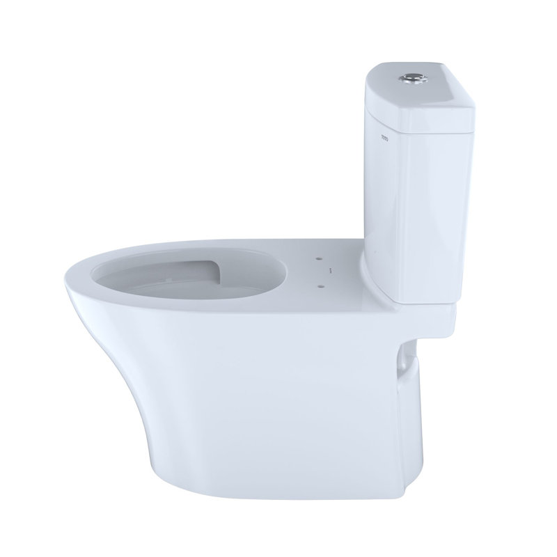 Toilette allongée deux pièces 1,0 et 0,8 GPF TOTO® Aquia® IV 1G® avec CEFIONTECT® et siège SoftClose®, prêt pour WASHLET® +, blanc coton - MS446234CUMFG # 01